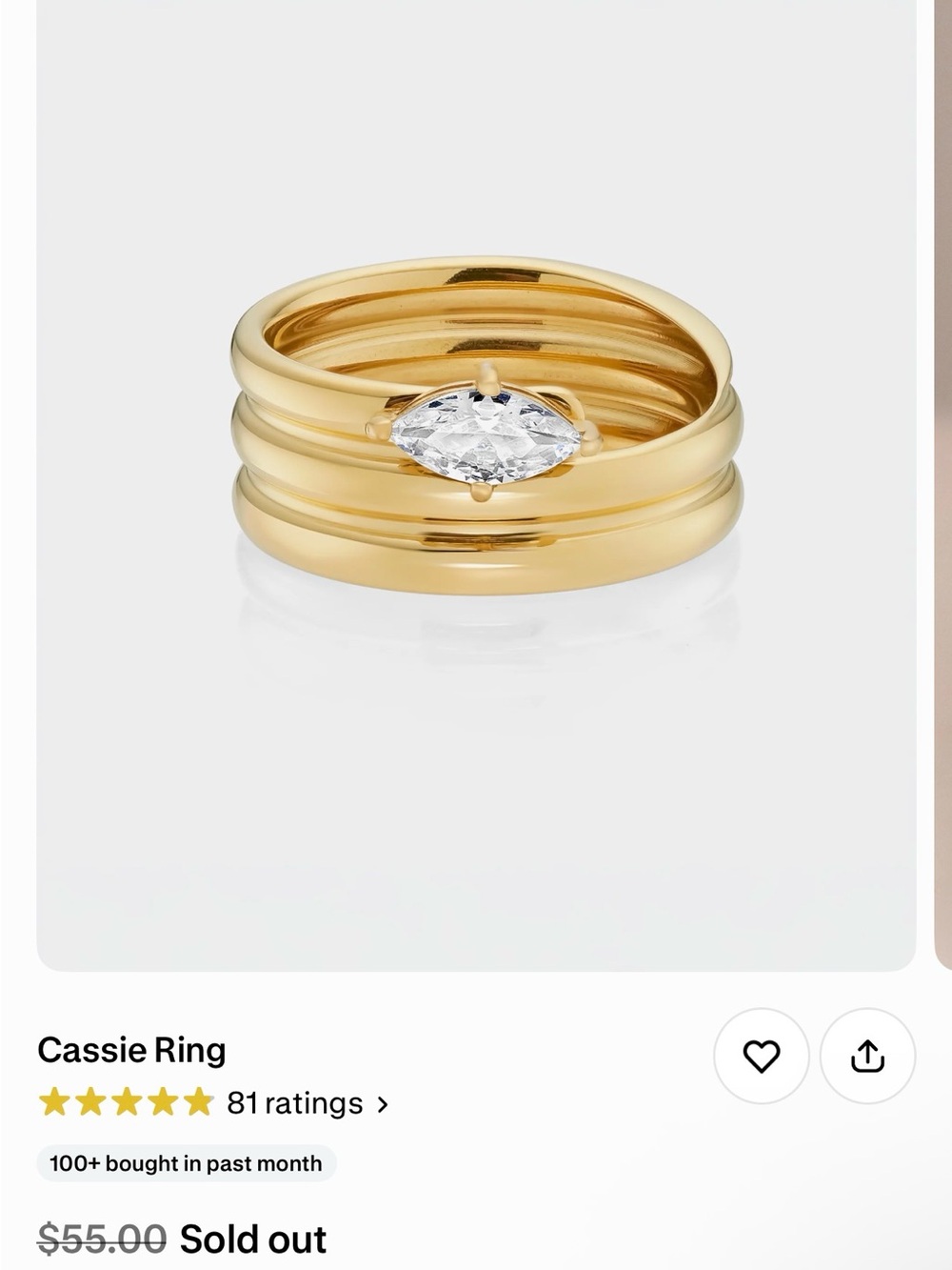 Gold Ring with Stone